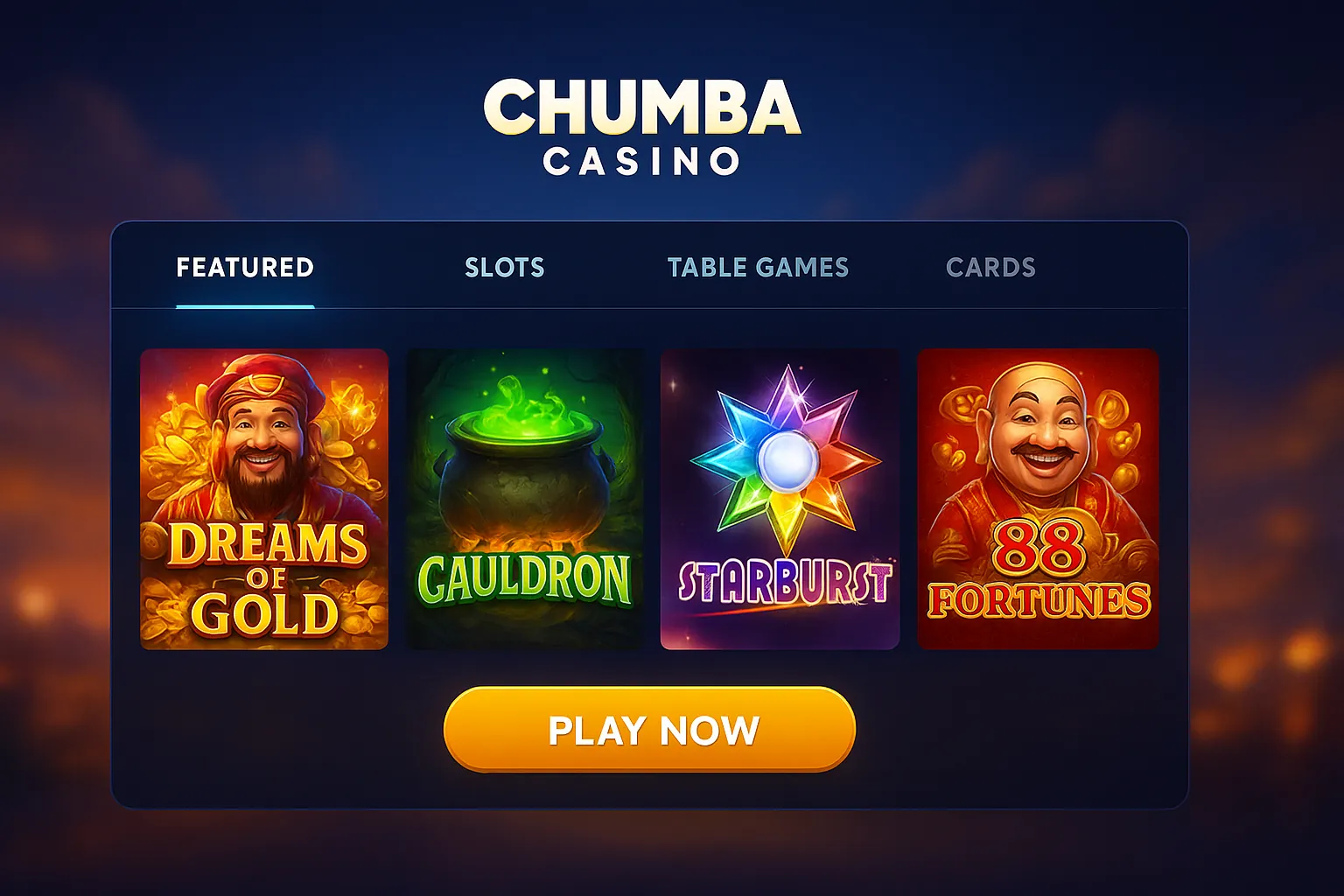 Chumba Casino game lobby interface preview for players in India